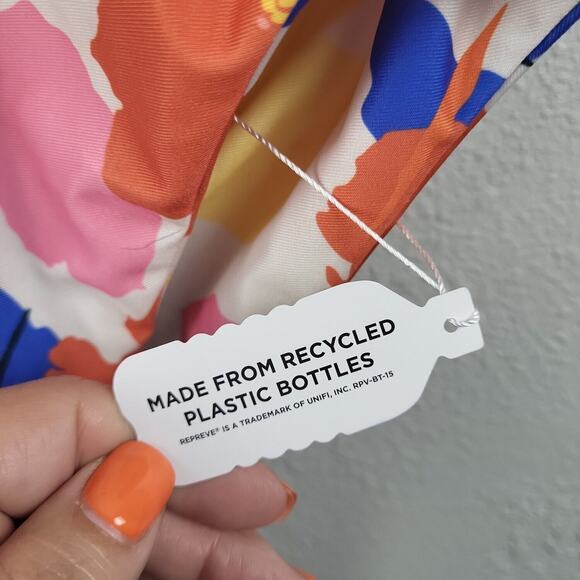 Hoaka Swimwear Womens Multicolor Deep Plunge Front One Piece Swimsuit Sz Small - Picture 6 of 7